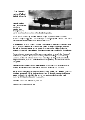 A preview of a PDF biography for Wallbey, Kenneth James
